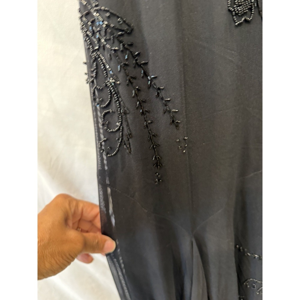 Lane Bryant Vintage Style Black Beaded Flapper Dress Great Gatsby/cocktail Sz16 - Picture 3 of 11